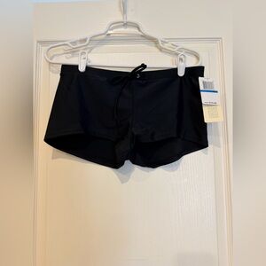 Hula Honey Black Swim Shorts with Elastic Waist